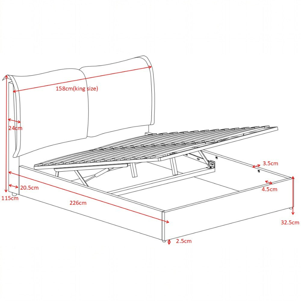Chester Upholstered Ottoman Storage Bed