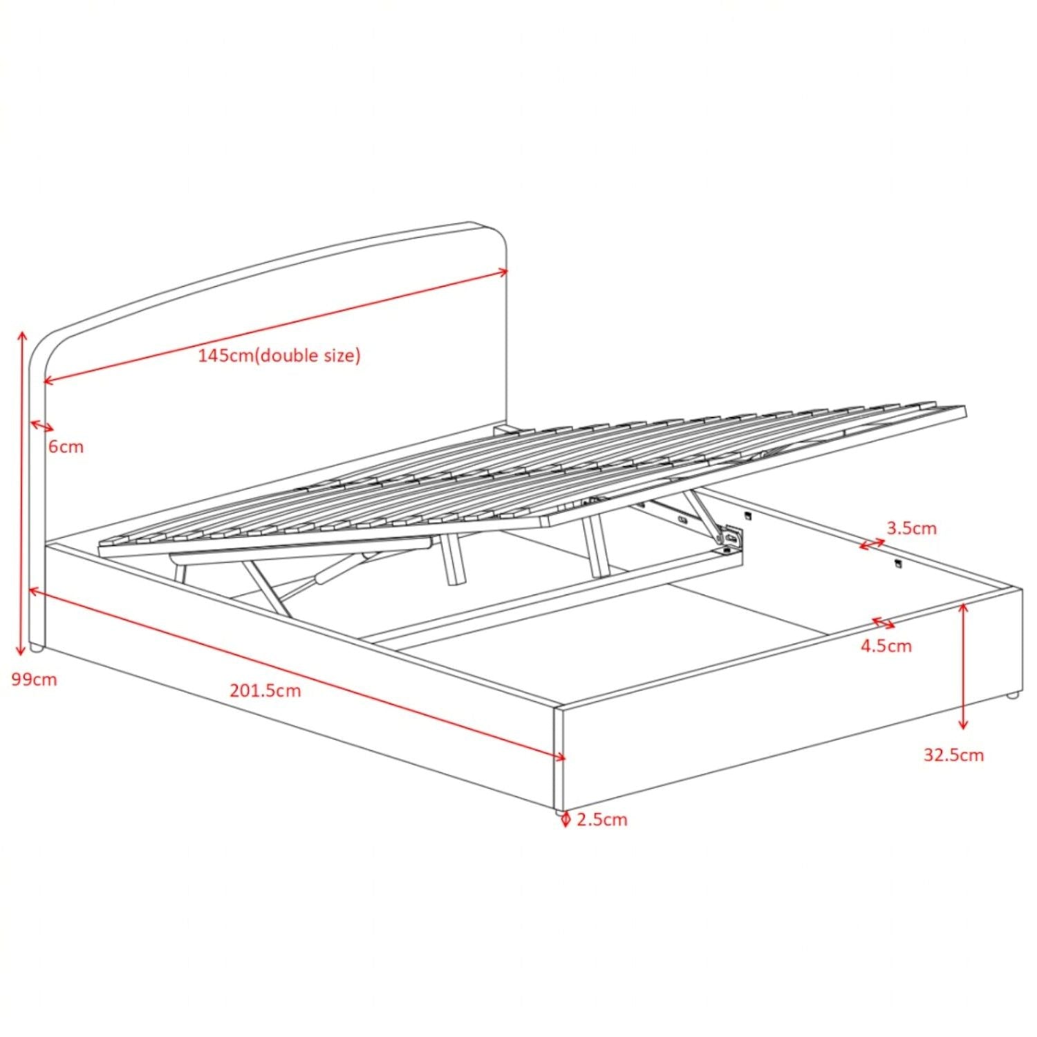Delamere Upholstered Ottoman Storage Bed