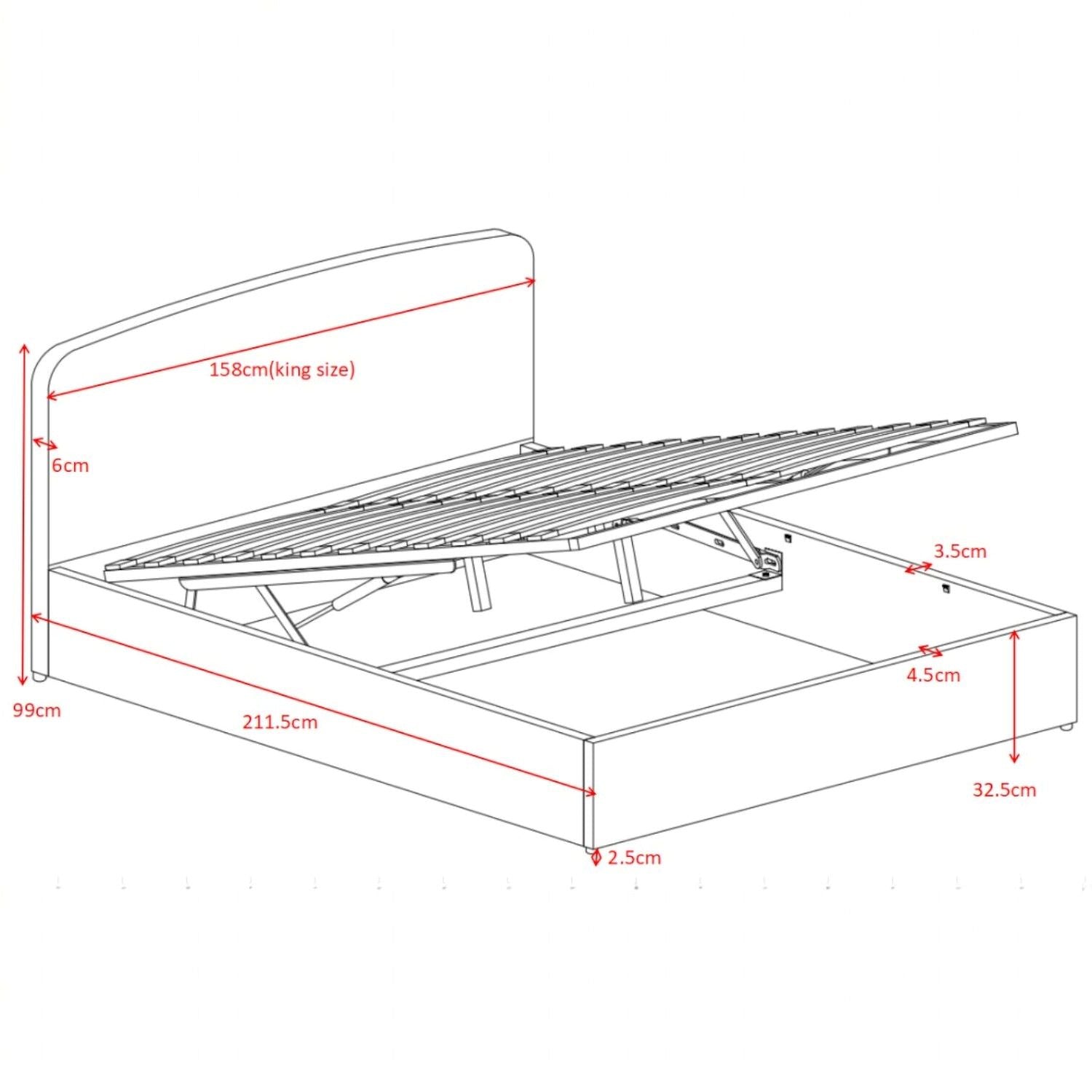 Delamere Upholstered Ottoman Storage Bed