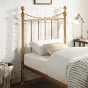 Hampstead Antique Brass Effect Metal Guest Bed with Trundle