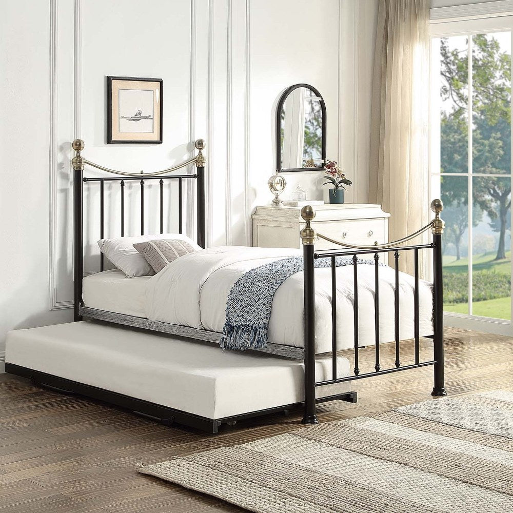 Hampstead Metal Guest Bed with Trundle