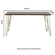 Limerick Wooden Dark Gold 160cm Dining Table