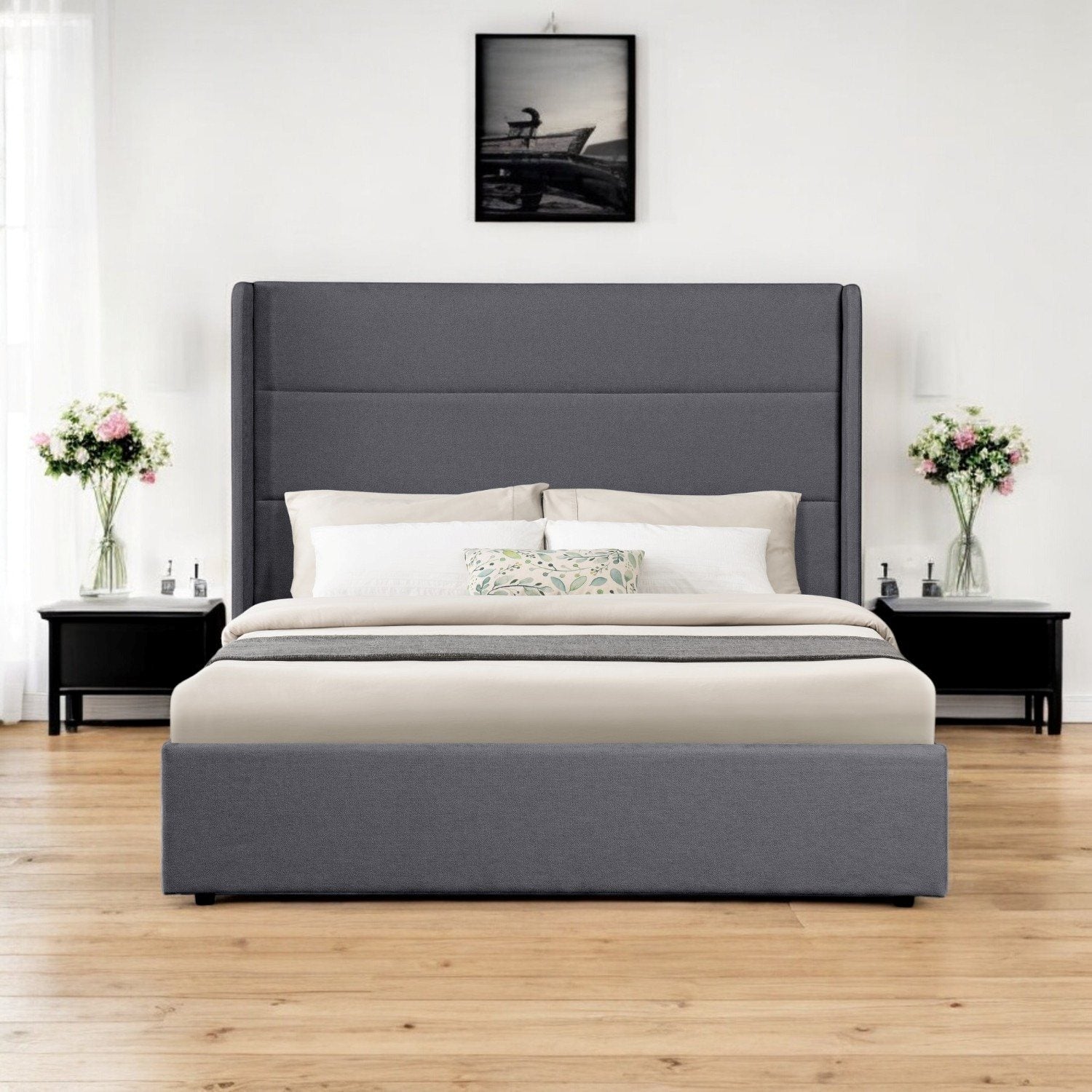 Wilmslow Upholstered Winged Ottoman Storage Bed