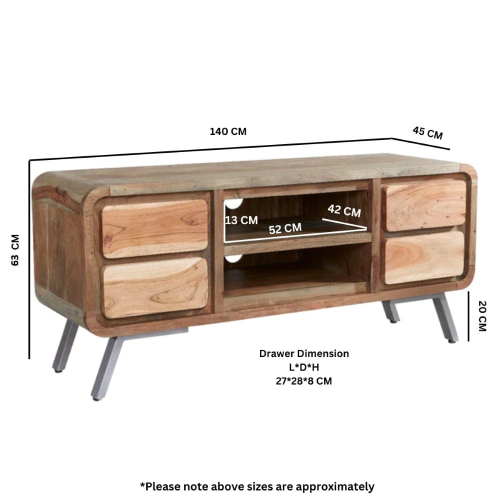 Adare 140cm TV Stand Media Unit