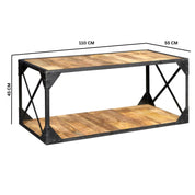 Belfast Metal & Wood Industrial Coffee Table