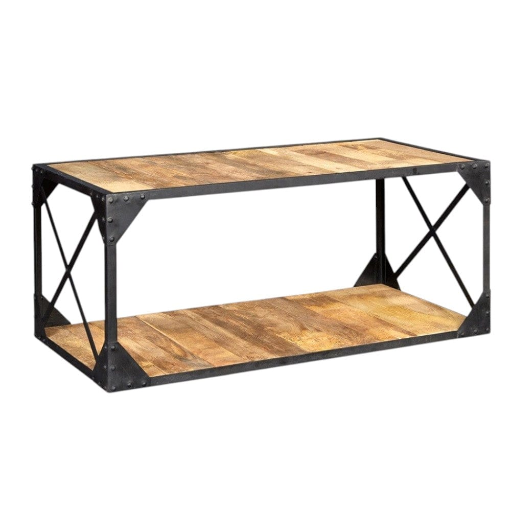 Belfast Metal & Wood Industrial Coffee Table