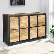 Belfast Wood & Metal Industrial 140cm Sideboard