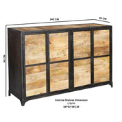 Belfast Wood & Metal Industrial 140cm Sideboard