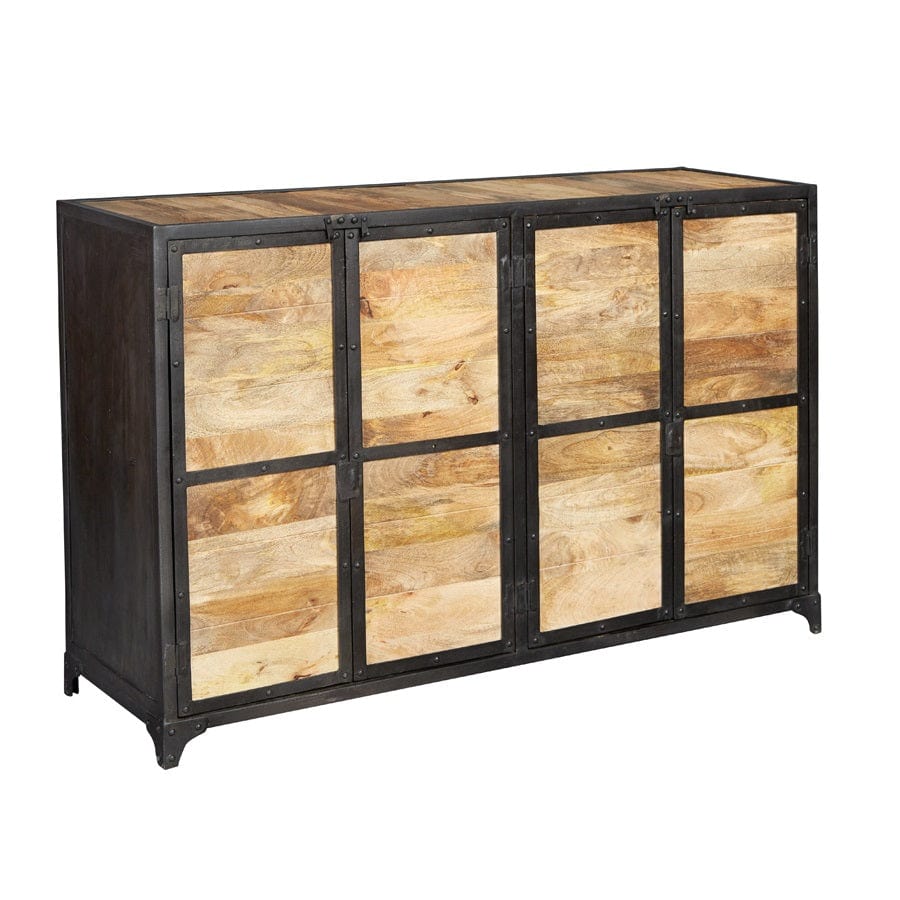 Belfast Wood & Metal Industrial 140cm Sideboard