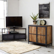 Belfast Wood & Metal Industrial 90cm Sideboard