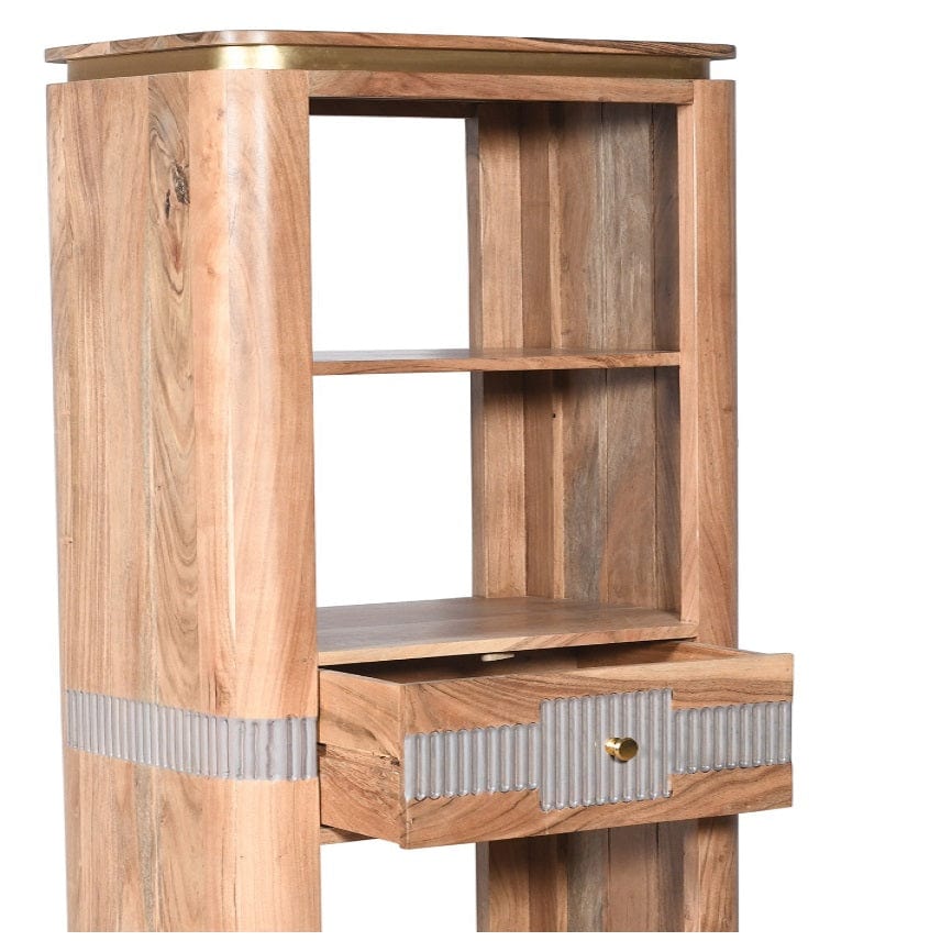Blarney Narrow 1 Drawer Wooden Bookcase