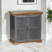 Cork Industrial Wood & Metal 2 Door 85cm Sideboard