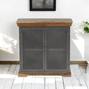 Cork Industrial Wood & Metal 2 Door 85cm Sideboard
