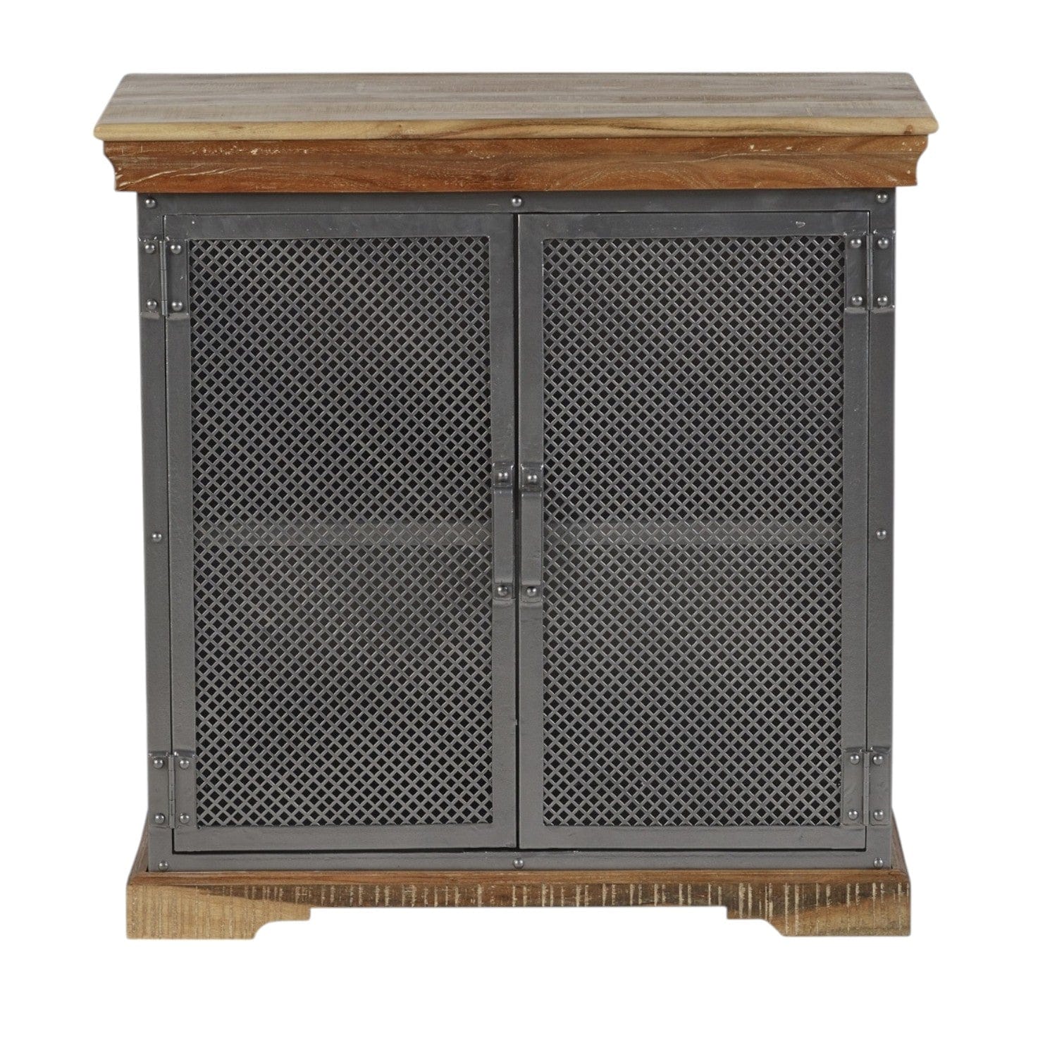Cork Industrial Wood & Metal 2 Door 85cm Sideboard