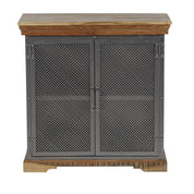 Cork Industrial Wood & Metal 2 Door 85cm Sideboard