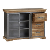 Cork Industrial Wood & Metal 3 Drawer 125cm Sideboard