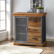 Cork Industrial Wood & Metal 3 Drawer 85cm Sideboard