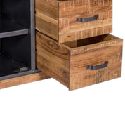 Cork Industrial Wood & Metal 3 Drawer 85cm Sideboard