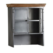 Cork Industrial Wood & Metal 85cm Sideboard Hutch (Top Only)