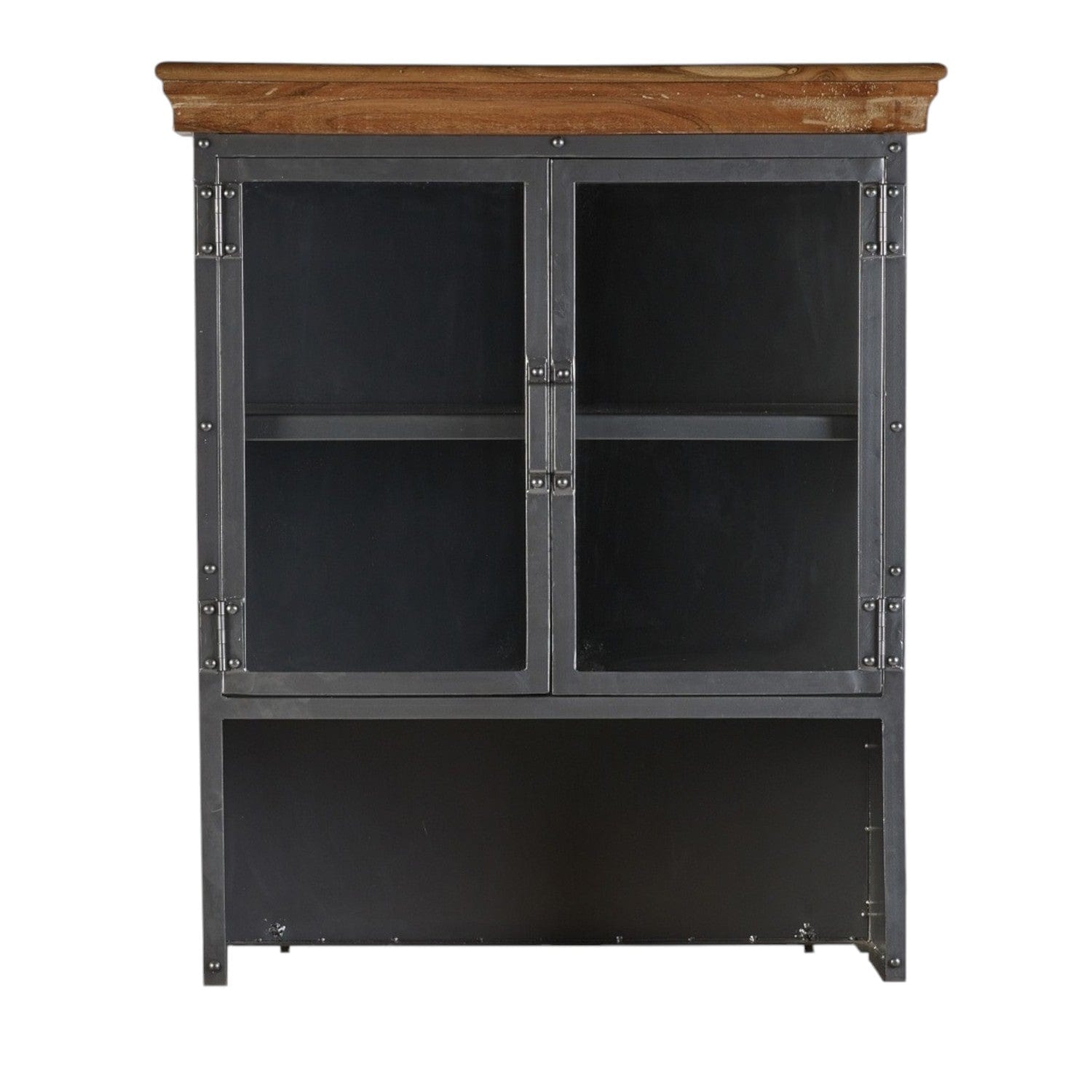 Cork Industrial Wood & Metal 85cm Sideboard Hutch (Top Only)