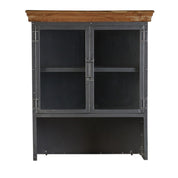 Cork Industrial Wood & Metal 85cm Sideboard Hutch (Top Only)