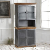 Cork Industrial Wood & Metal 85cm Sideboard Hutch (Top Only)