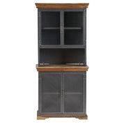 Cork Industrial Wood & Metal 85cm Sideboard Hutch (Top Only)