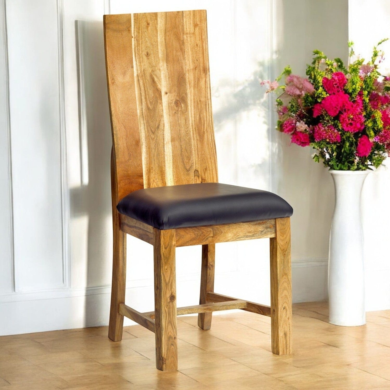 Cork Wooden Dining Chair Set of 2