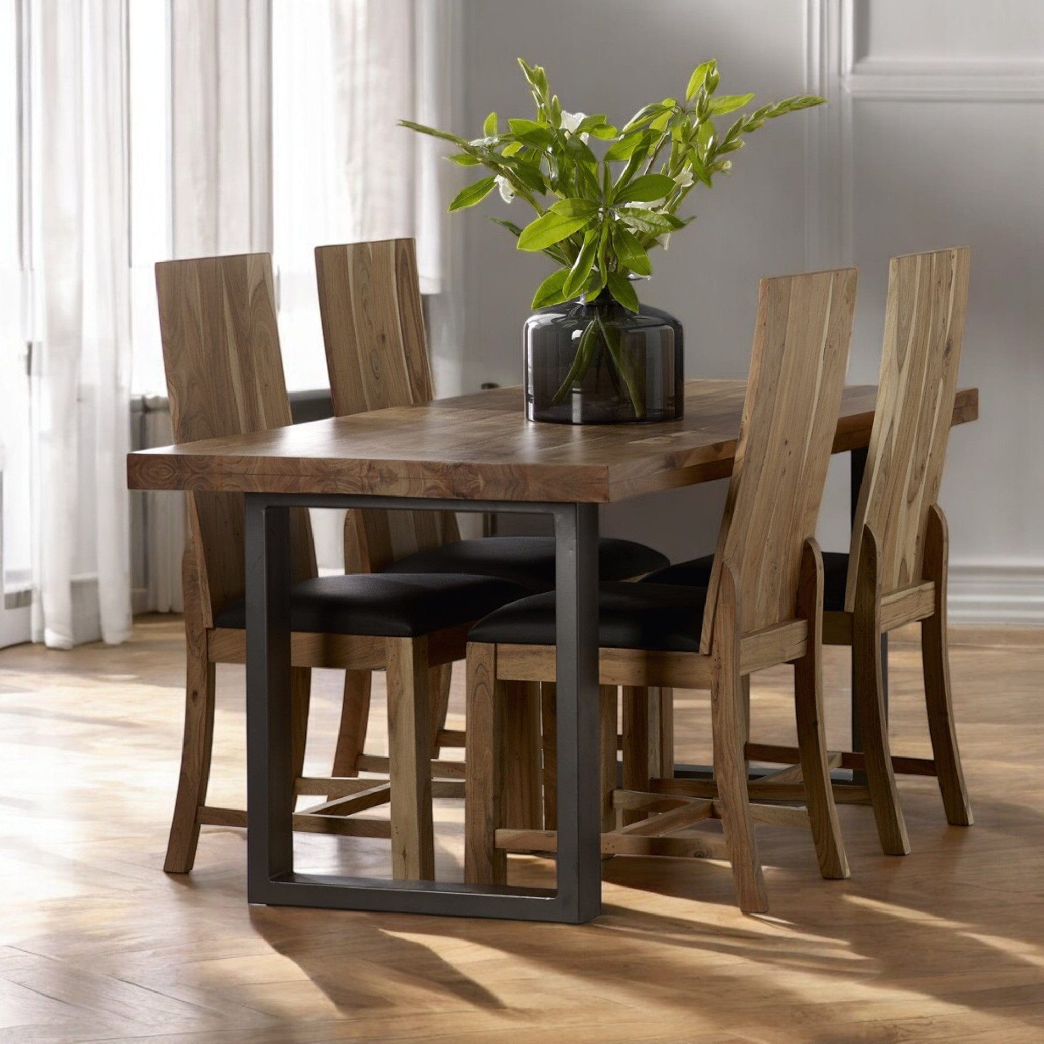 Cork Wooden Dining Chair Set of 2
