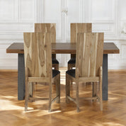 Cork Wooden Dining Chair Set of 2