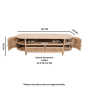 Dingle 152cm Wooden TV Media Unit Cabinet