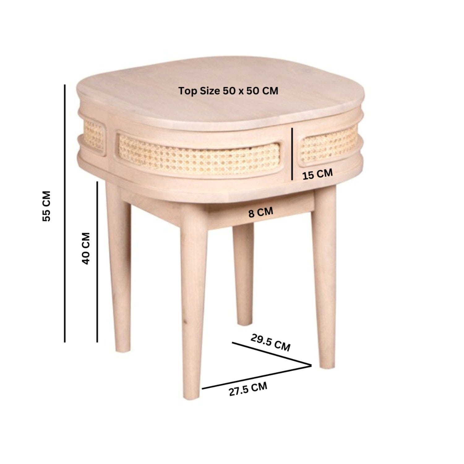 Dingle Wooden Bedside Table