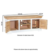 Doonbeg 145cm Wooden TV Media Unit Cabinet