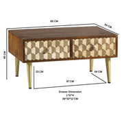 Ennis Wooden 2 Drawer Coffee Table