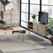 Galway 140cm Wooden Light Gold TV Media Unit