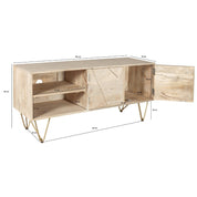 Galway 140cm Wooden Light Gold TV Media Unit