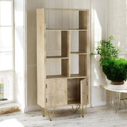 Galway Light Gold 2 Door Wooden Bookcase