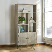 Galway Light Gold 2 Door Wooden Bookcase