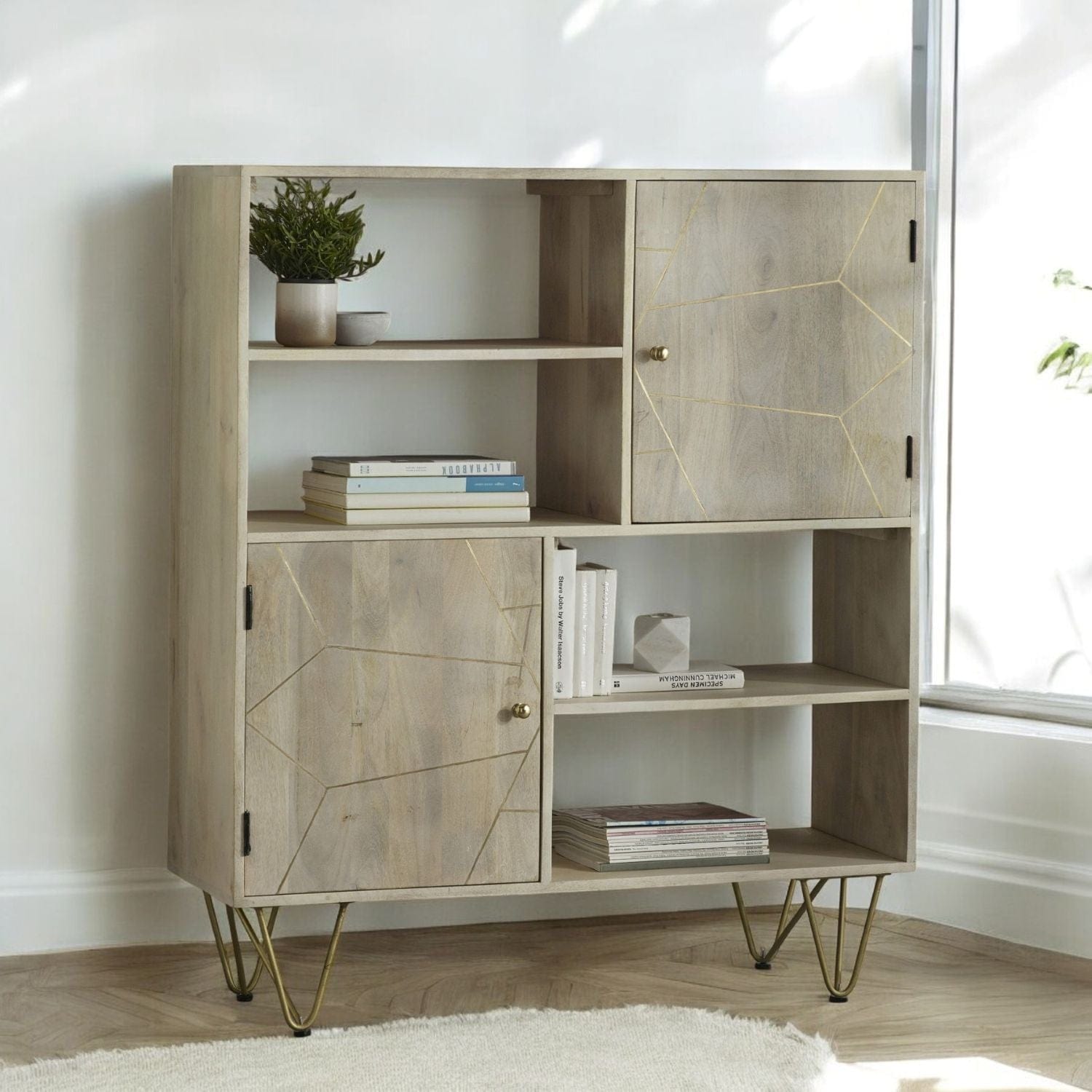 Galway Light Gold Wooden Display Cabinet