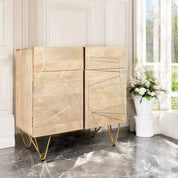 Galway Wooden Light Gold 2 Doors 90cm Sideboard