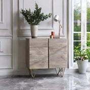Galway Wooden Light Gold 2 Doors 90cm Sideboard