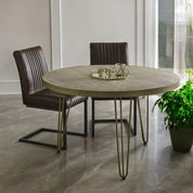 Galway Wooden Light Gold Round 120cm Dining Table