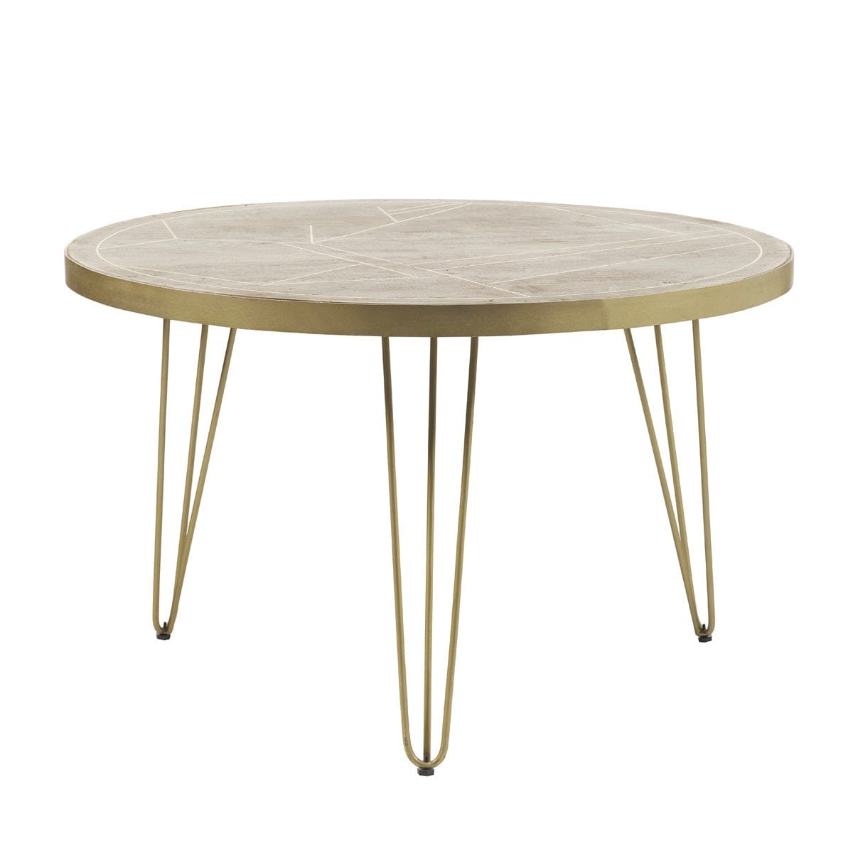 Galway Wooden Light Gold Round 120cm Dining Table