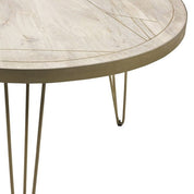 Galway Wooden Light Gold Round 120cm Dining Table