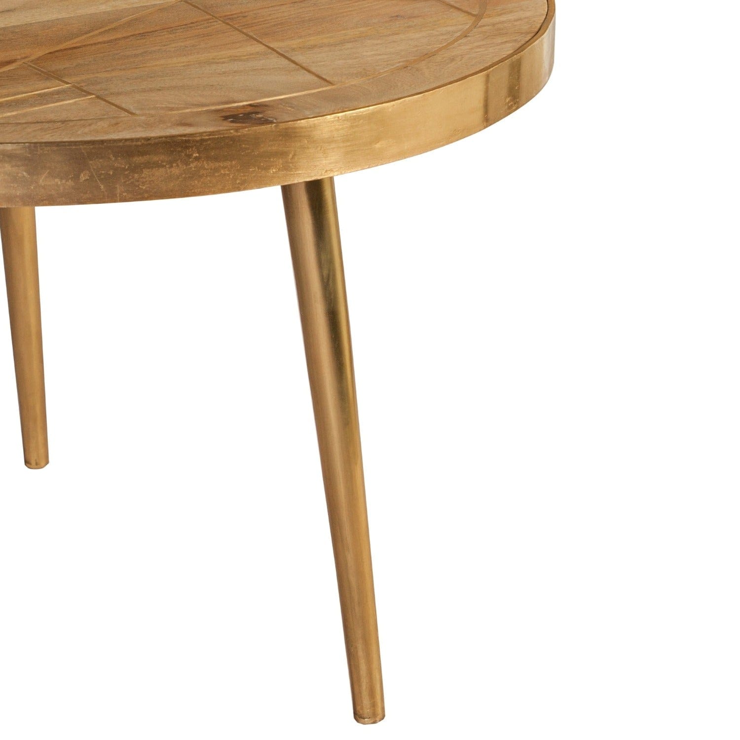 Galway Wooden Light Gold Round Coffee Table