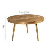 Galway Wooden Light Gold Round Coffee Table