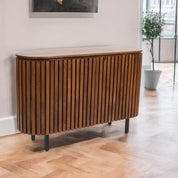 Glenariff Wooden Slatted 2 Doors 135cm Sideboard