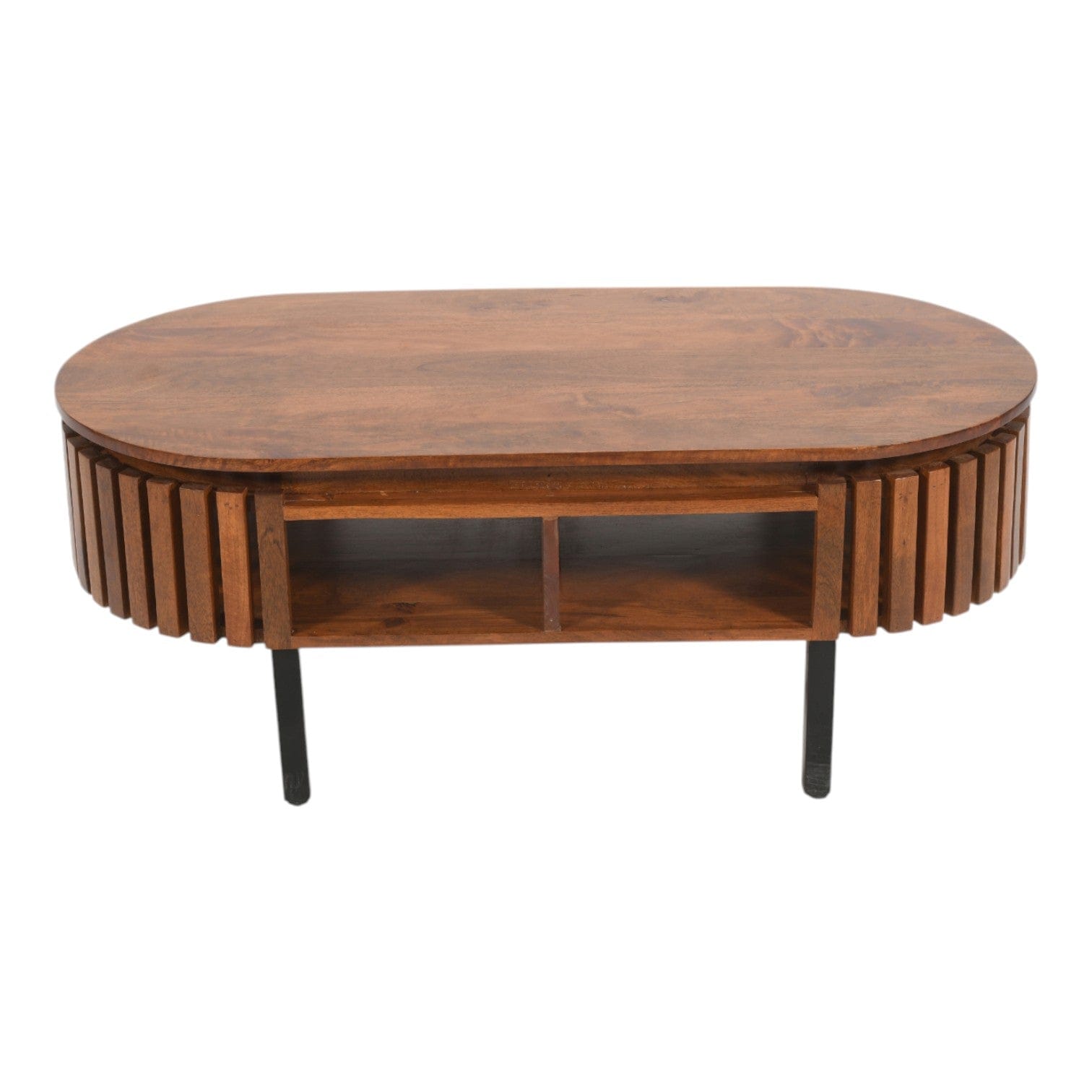 Glenariff Wooden Slatted Rectangular Coffee Table
