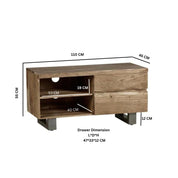 Killarney 110cm Wooden Live Edge TV Media Unit