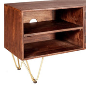 Limerick 140cm Wooden Dark Gold TV Media Unit